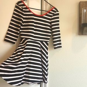 Long sleeve fit and flare dress